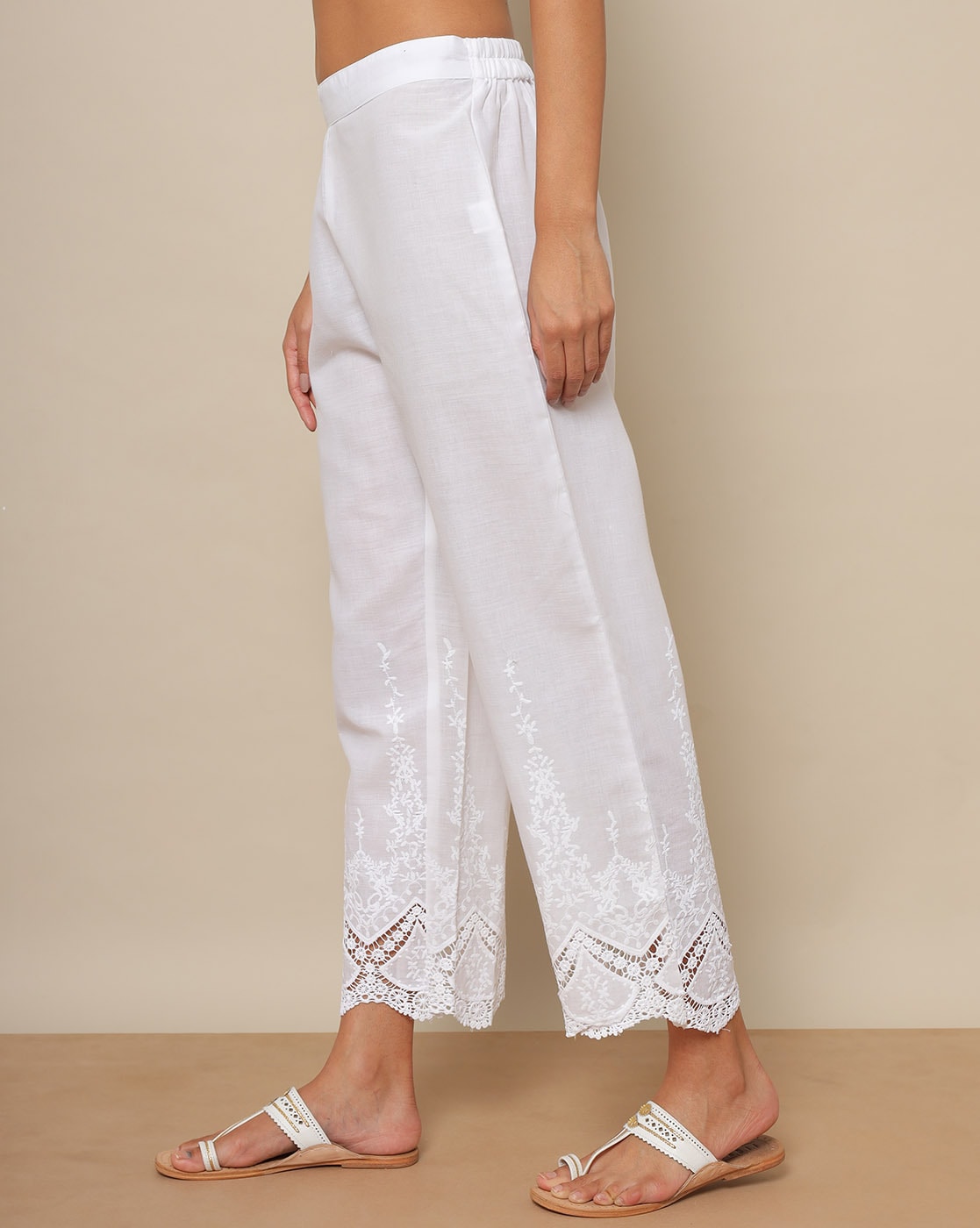 Embroidered Straight Pant