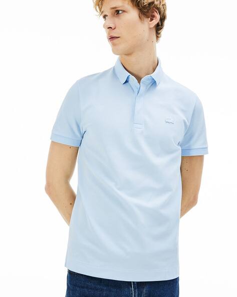 sky blue lacoste polo
