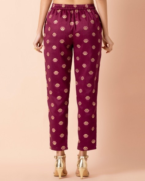 Lovely lavender cigarette pencil pants & trousers for women casual and  office wear.