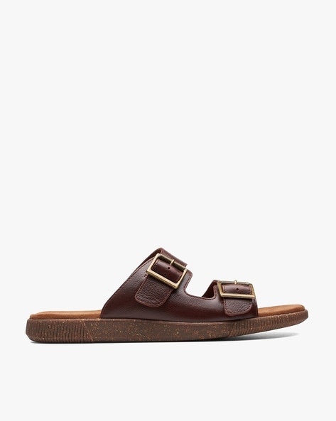 Slip-On Sandals with Buckle Accent