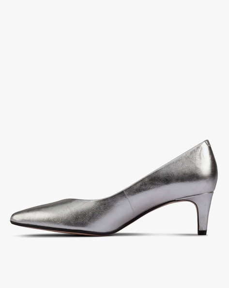 Clarks sale silver pumps