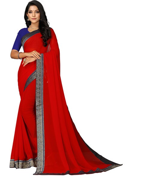 Kusum Georgette Zari Saree - Etsy Hong Kong