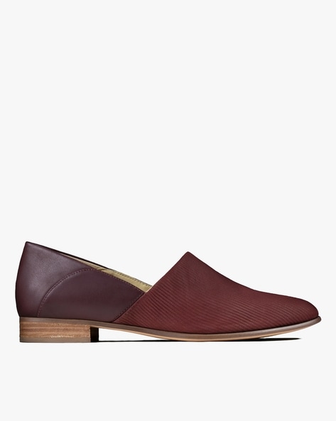 Burgundy flat best sale shoes uk