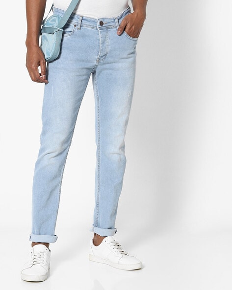 mens light blue jeans straight