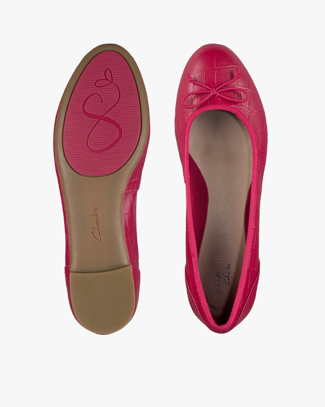 Clarks sale pink flats