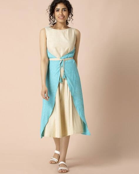 Buy Blue \u0026 Cream Dresses \u0026 Gowns for 