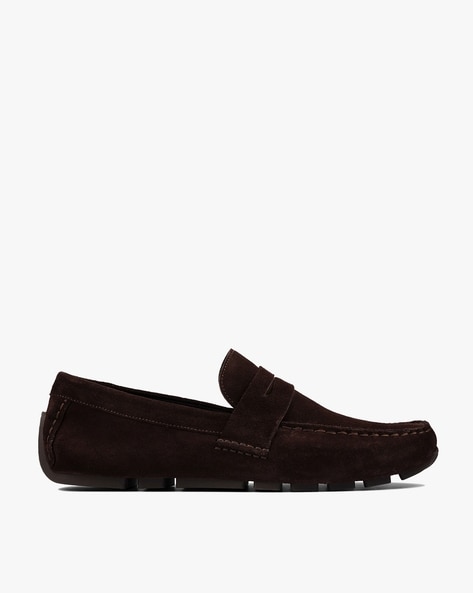 Clarks Suede Penny Loafers