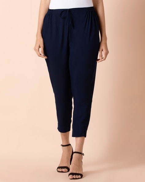 Buy Be Indi Be Indi Women Regular Fit Self Design Cigarette Trousers at  Redfynd