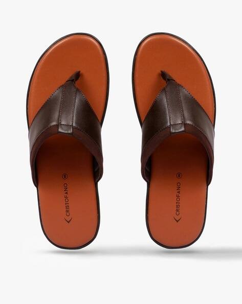 CRISTOFANO Panelled Thong-Strap Sandals