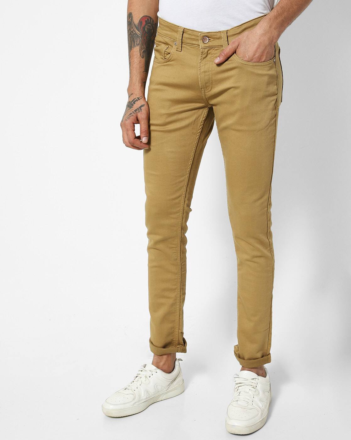 Buy Khaki Jeans for Men by SPYKAR 