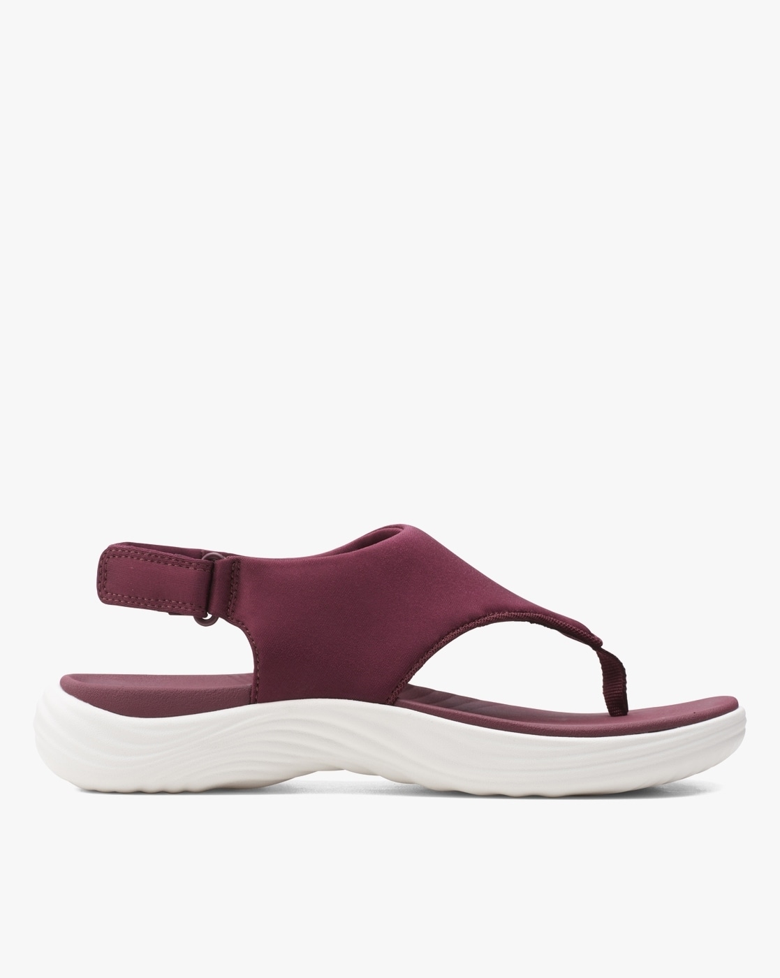 clarks purple flip flops