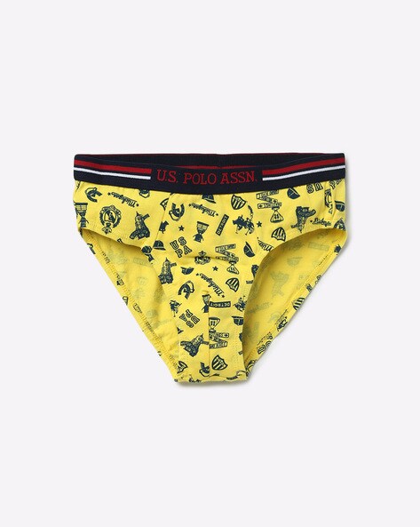 U.S. Polo Assn. Kids Assorted Printed Briefs (Pack Of 3)