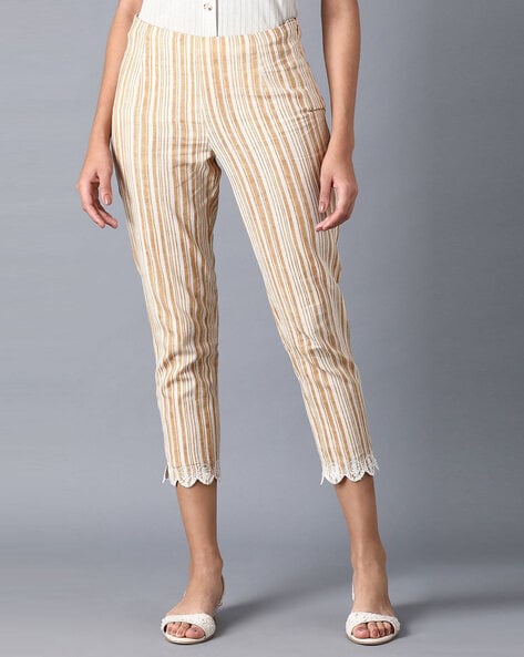 Striped Ankle-Length Pants Price in India