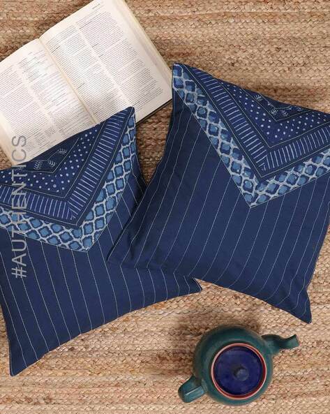 Indigo top pillow covers