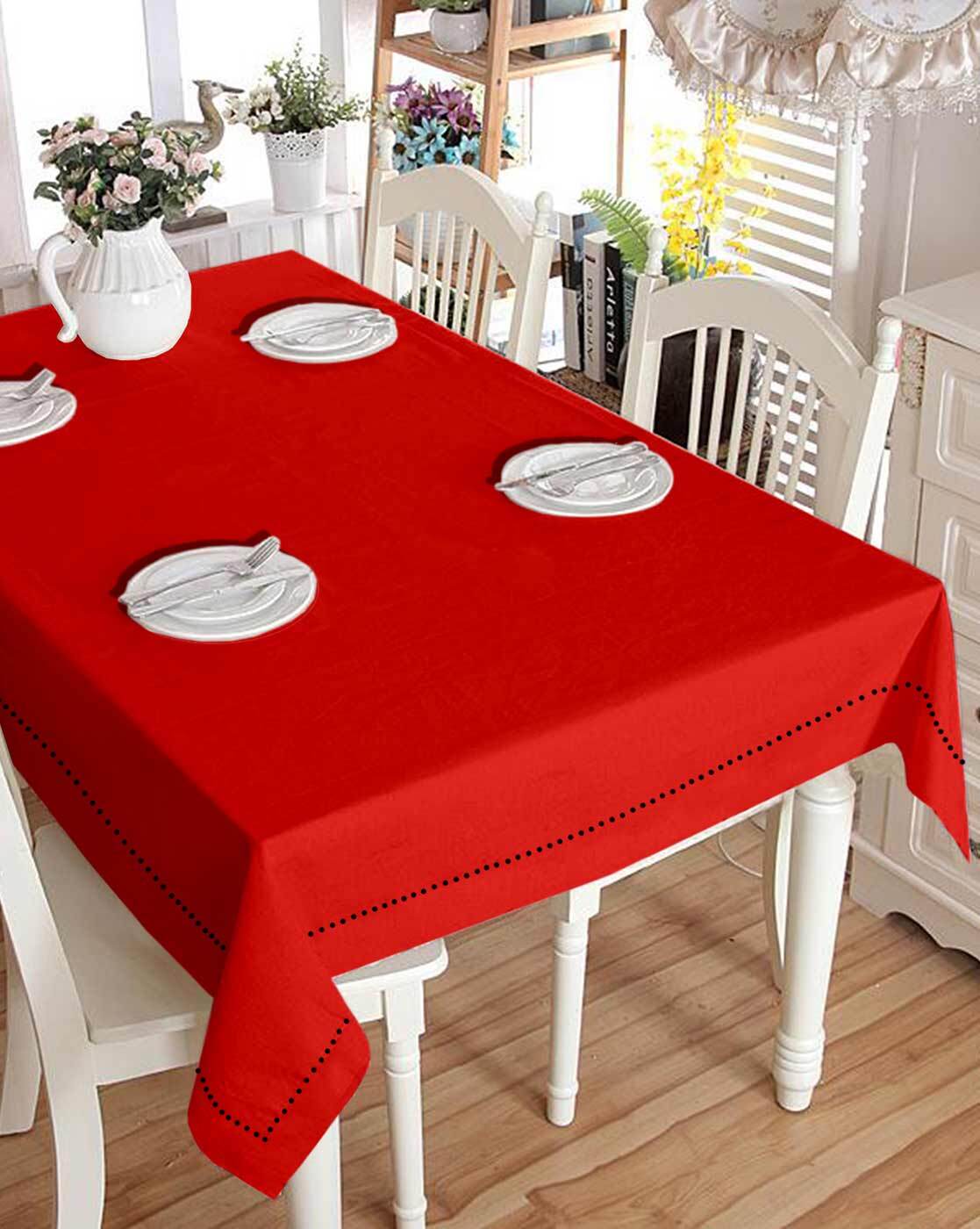 Buy Red Table Covers, Runners &amp; Slipcovers for Home &amp; Kitchen by Lushomes  Online | Ajio.com
