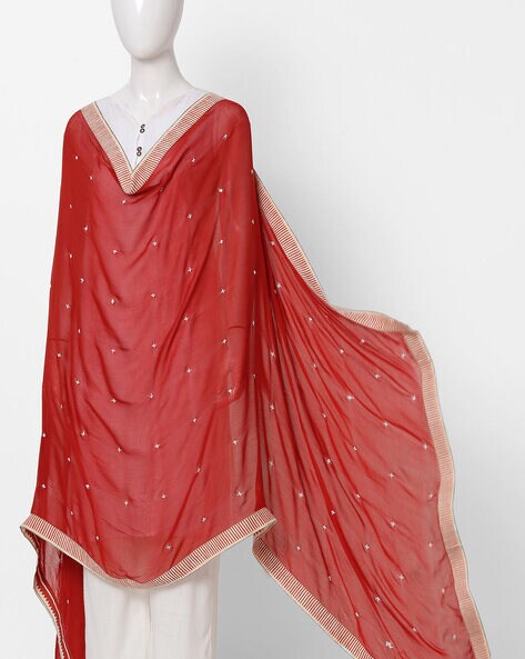 Embroidered Dupatta with Border Price in India