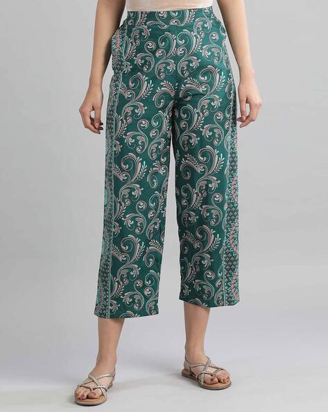 Printed Palazzos with Semi-Elasticated Waist Price in India