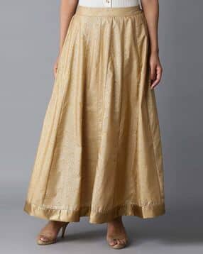 w Printed Flared Skirt-picture-23
