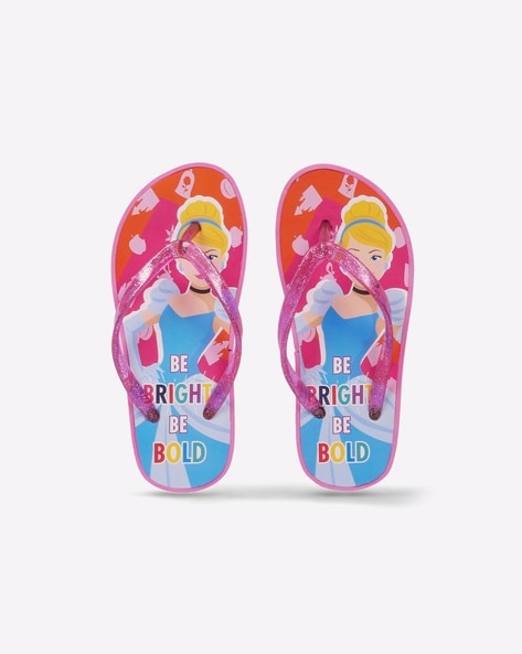 Disney Cinderella Print Thong-Strap Flip-Flops