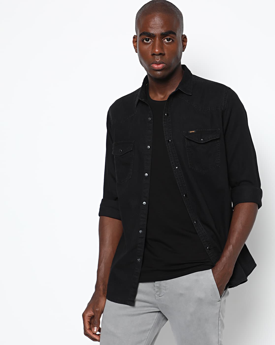 Buy Black Shirts for Men by SPYKAR Online | Ajio.com
