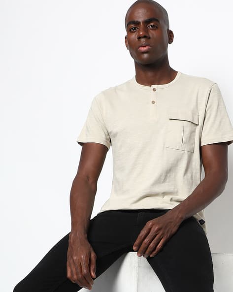 Beige Tshirts for Men by DNMX Online 