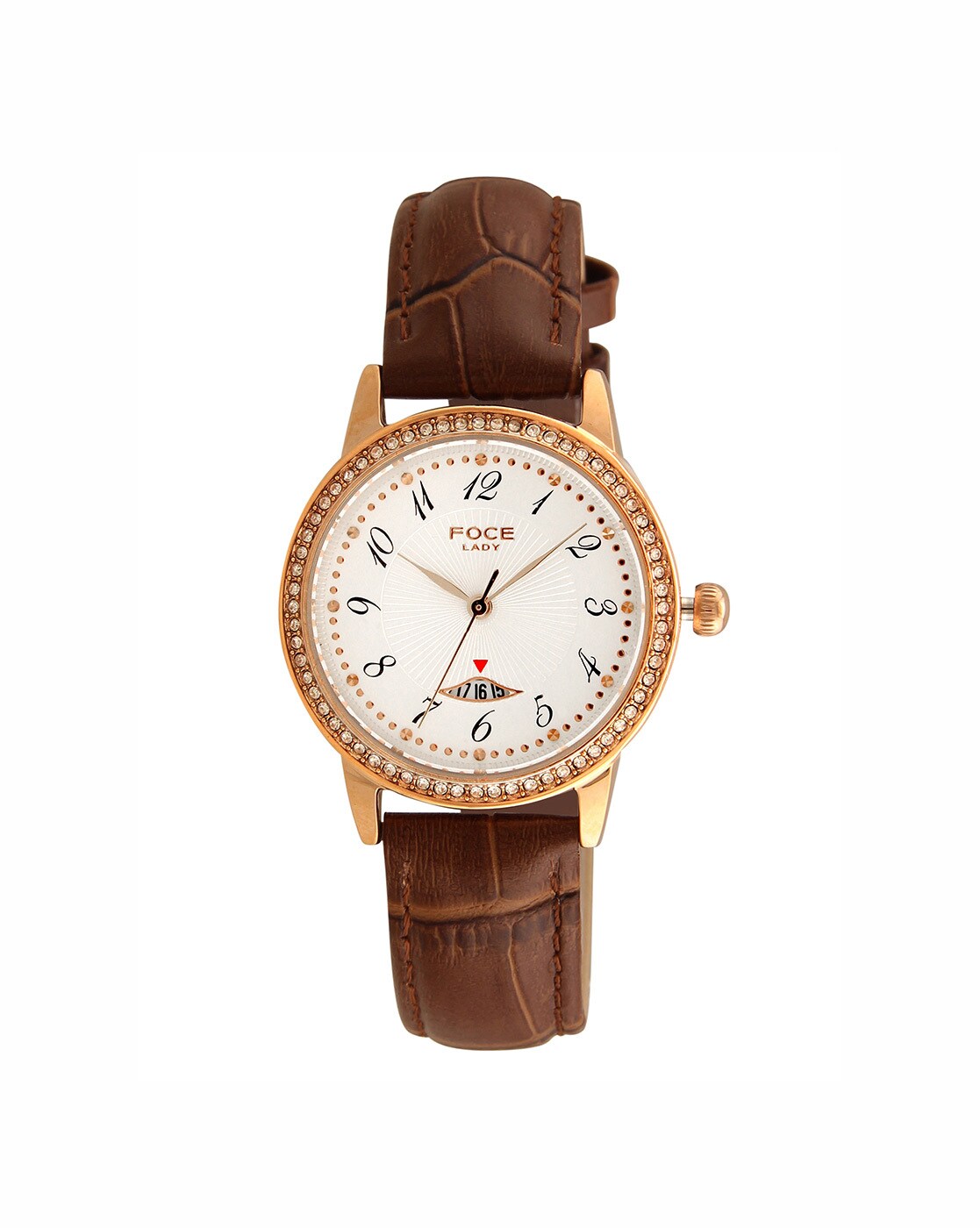 FOCE Chronograph White Dial Leather Strap Watch For Men-[F722GRL-WHITE] :  Amazon.in: Fashion