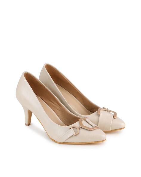 cream kitten heel sandals