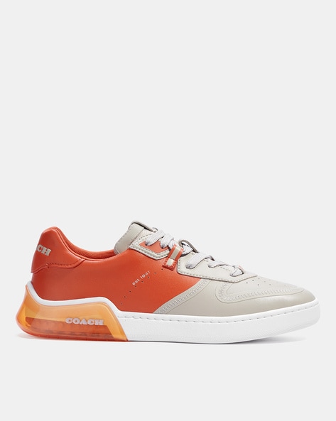 coach orange sneakers