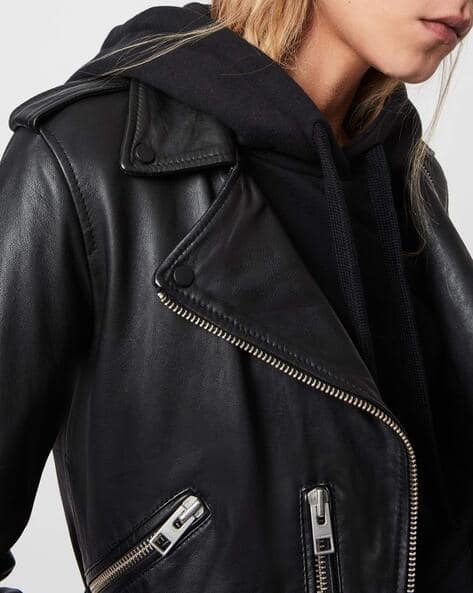 slim leather motorcycle jacket