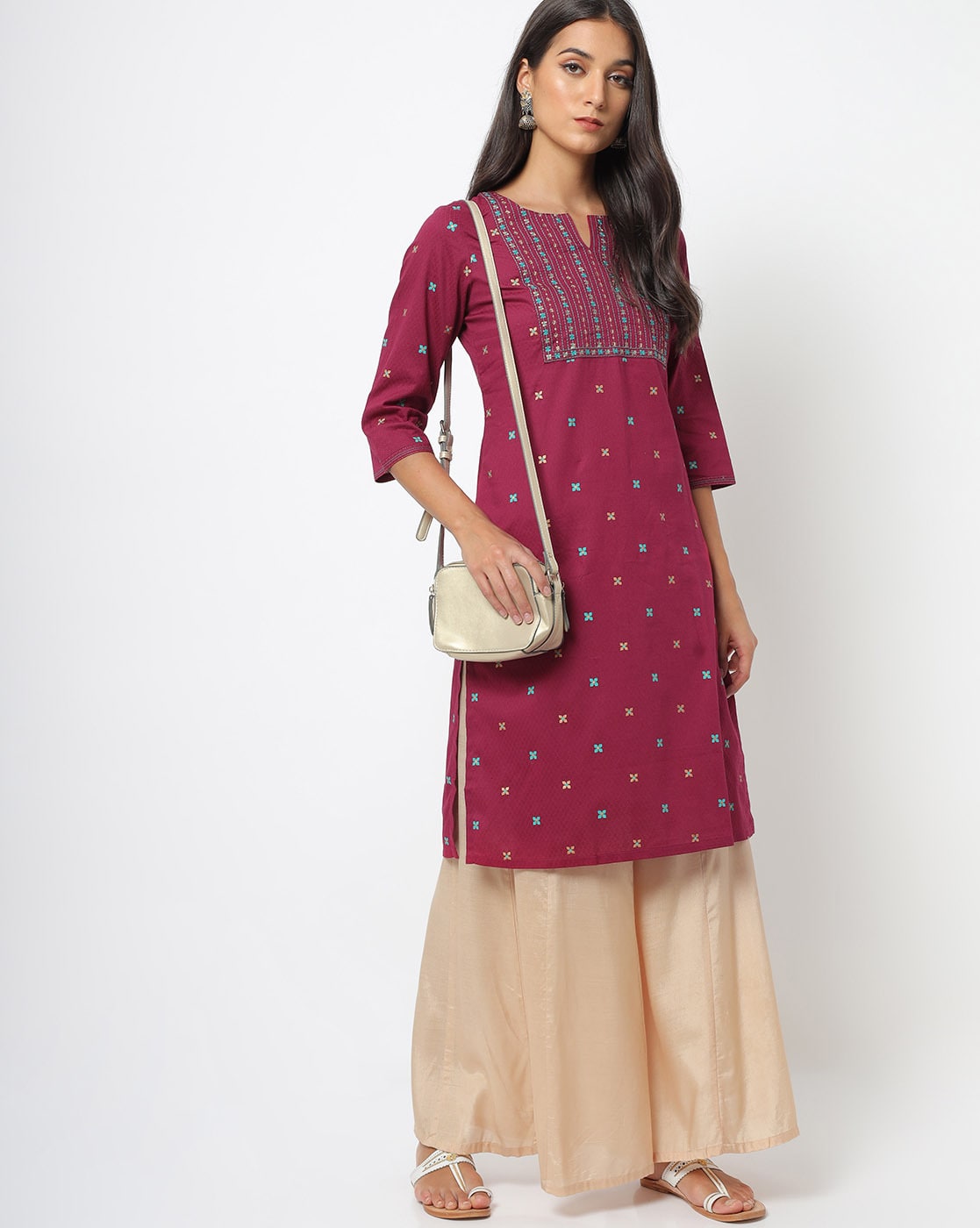 Buy MAGNTA/FUSHA Kurtas for Women by AVAASA MIX N' MATCH Online | Ajio.com