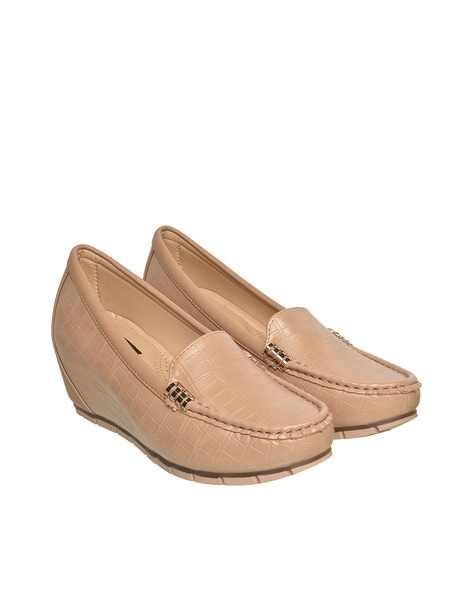 moccasins with wedge heel