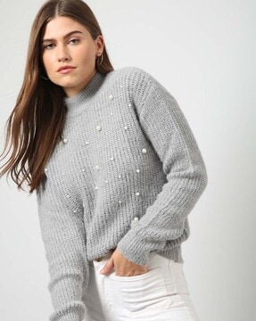 Buy Grey Sweaters Cardigans for Women by Outryt Online Ajio