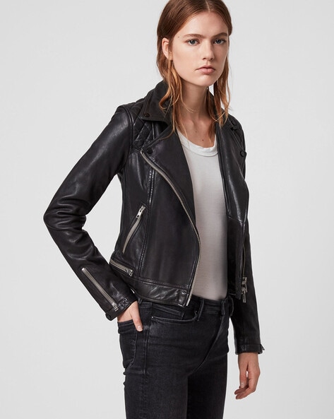 All saints womens shop conroy leather jacket review