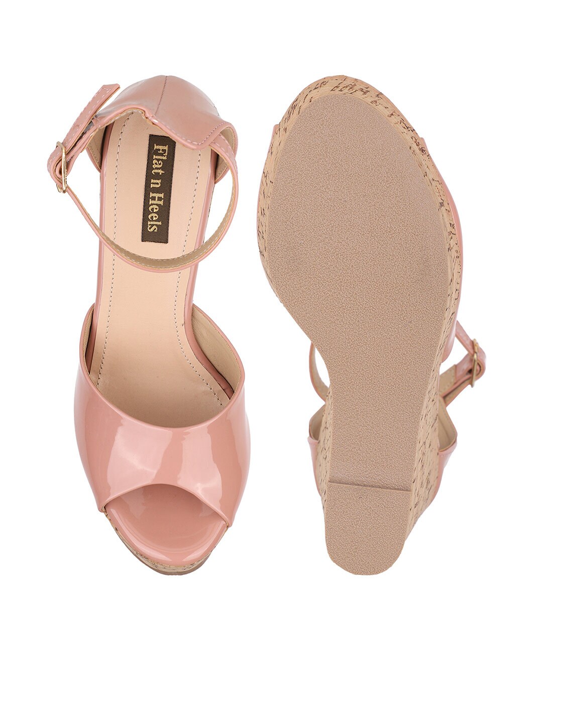 Buy Pink Heeled Sandals for Women by Flat n Heels Online