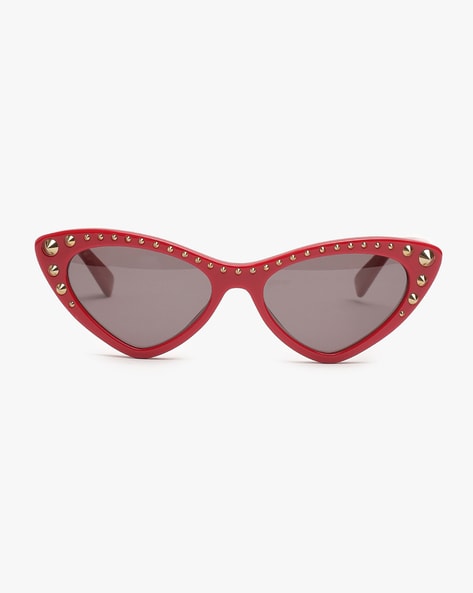 moschino pink embellished cat eye sunglasses