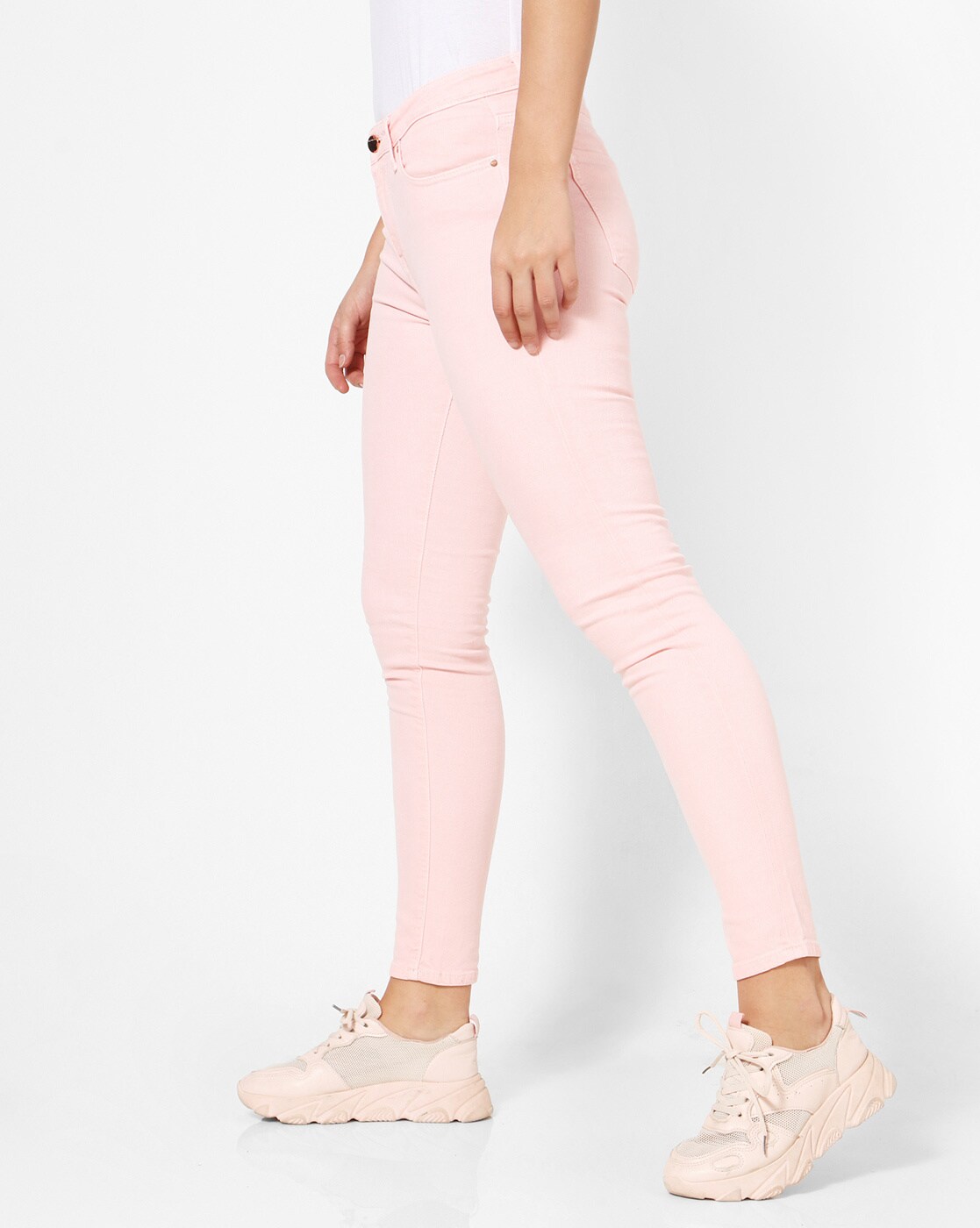 True Religion Jeans Womens 24 Pink Skinny Slim Distressed Casual Bottoms |  eBay