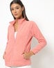 ChloeNoel Berry Textured Polar Fleece Jacket w/ Pockets - Pink