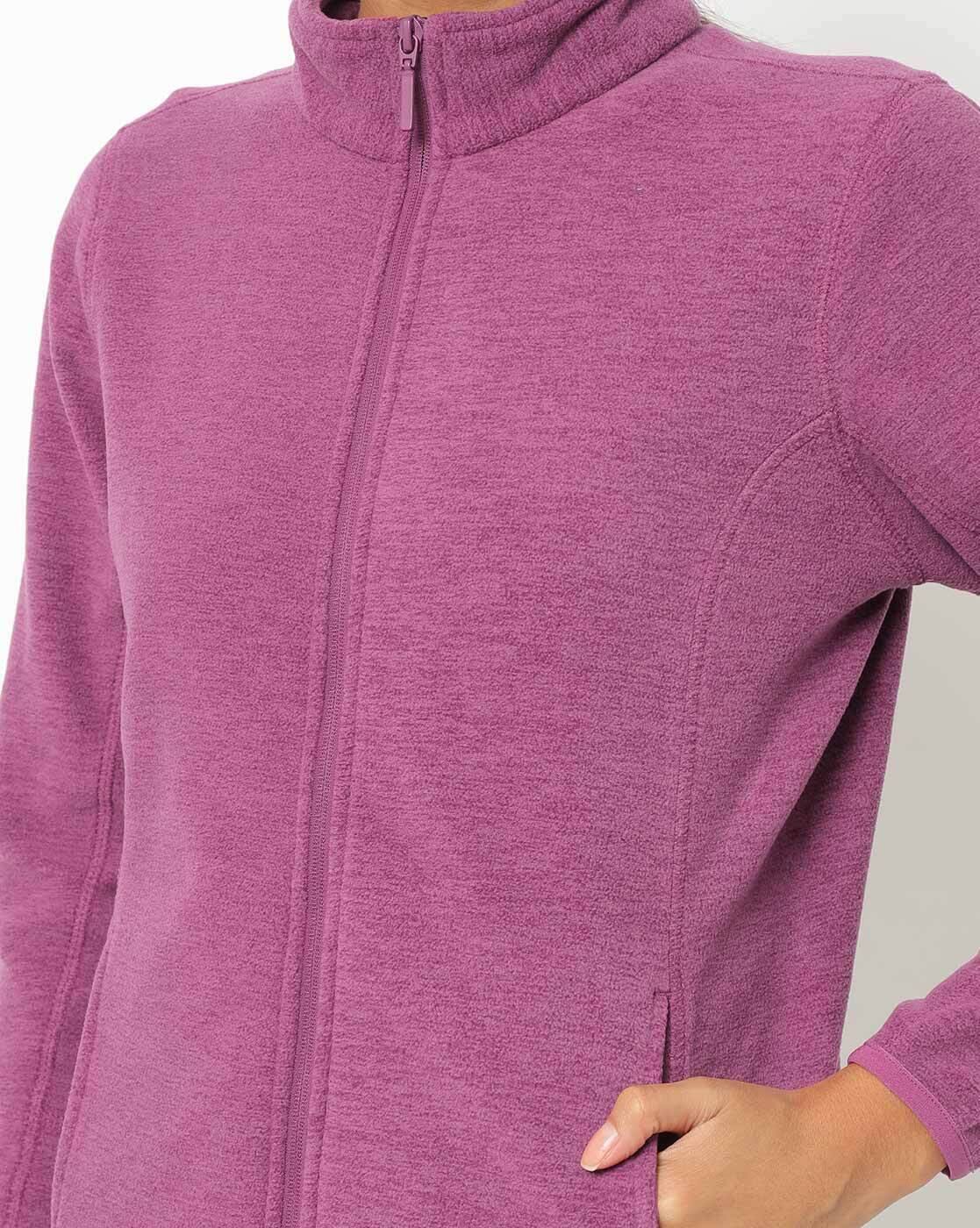 wine colored fleece jacket