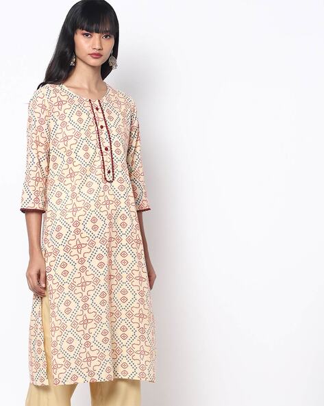 Buy Cream Kurtas Kurtis for Women by ETHNIC CURRY Online Ajio