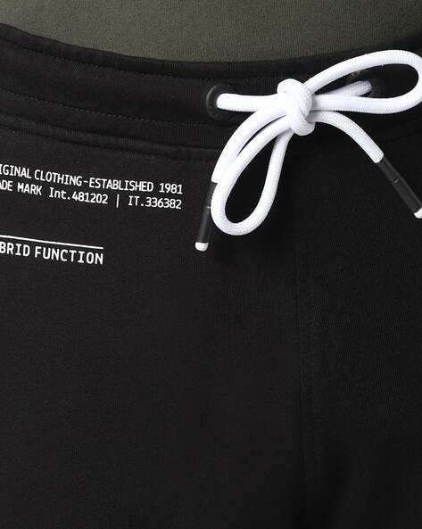 Slim Fit Joggers with Placement Typography