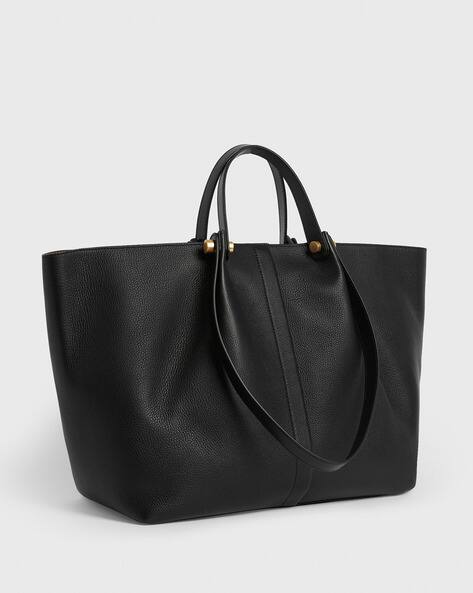Buy ALL SAINTS Allington Leather East West Tote Bag | Black Color  