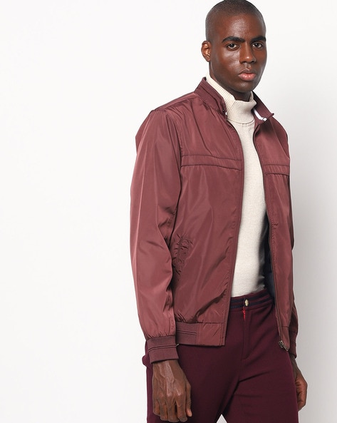 Panelled Slim Fit Jacket with Ribbed Hems