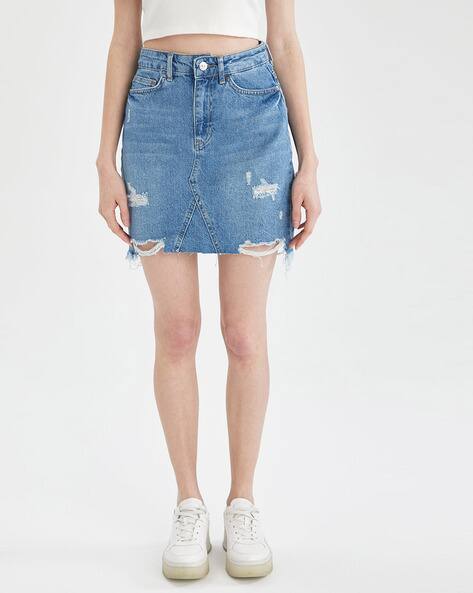 Buy Blue Skirts for Women by Defacto 