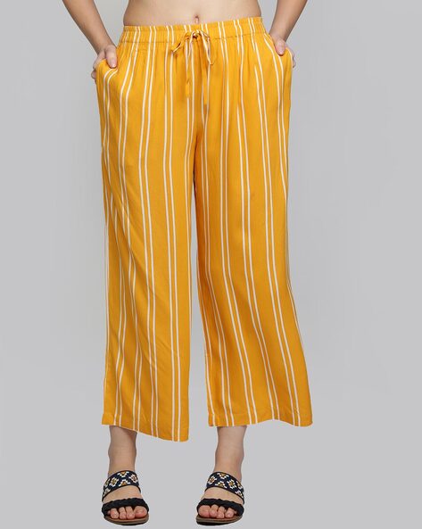 High Rise Wide Leg Striped Pant | maurices