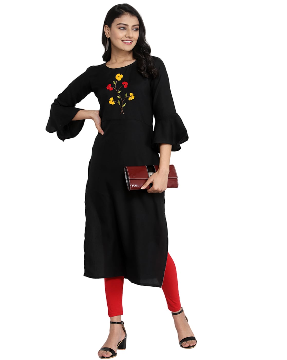 Buy Black Kurtis & Tunics for Women by LANYA FAB Online | Ajio.com