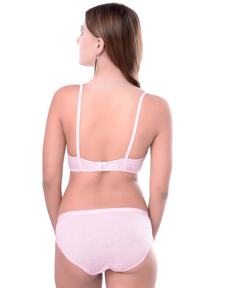 Lace Bra & Panty Set with Adjustable Straps