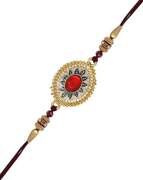 Om Jewells RK1000306 Stone-Studded Beaded Wristband