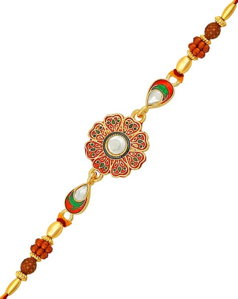 Om Jewells RK1000366 Kundan-Studded Wristband