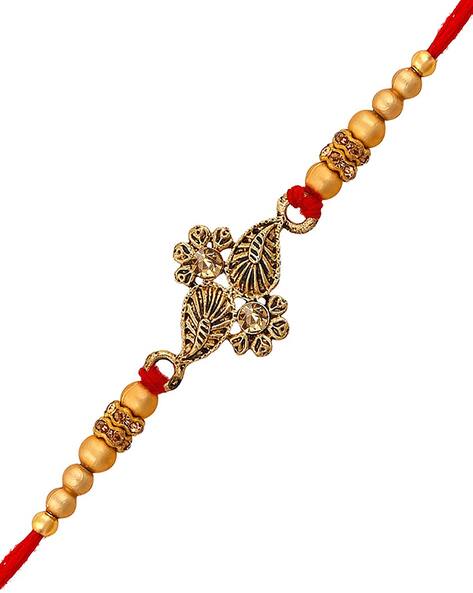 Om Jewells RK1000363 Stone-Studded Beaded Wristband