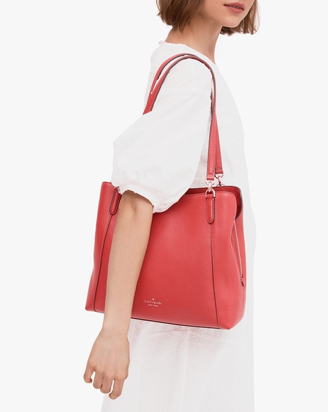 Buy KATE SPADE Jackson Medium Shoulder Bag with Loop Handles | Red Color  Women | AJIO LUXE